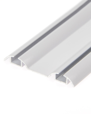 5.ПАРТНЕР Направляющая нижн. двухполоз., белый глянец (5,8м)